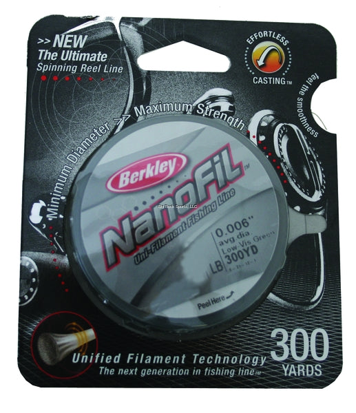 4 Berkley Nanofil 6 LB 150 Yds Low Vis Green Uni-filament Fishing