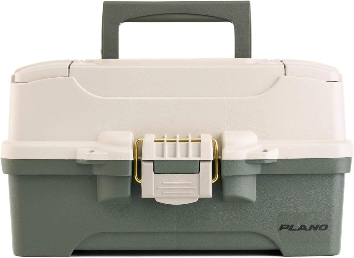 Plano Two Tray Tackle Box Green Tan