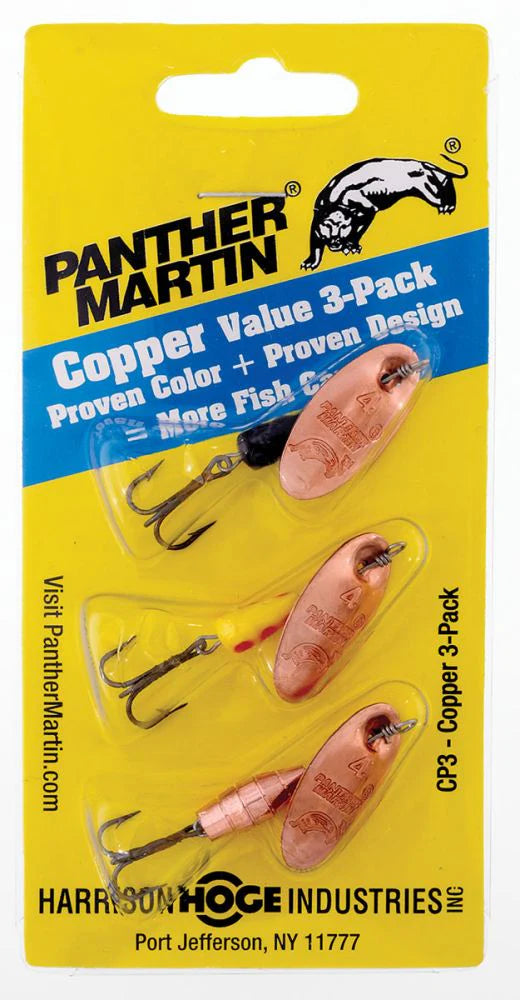 Panther Martin Spinner Kit, 1/8 oz, Copper, 3/Pack