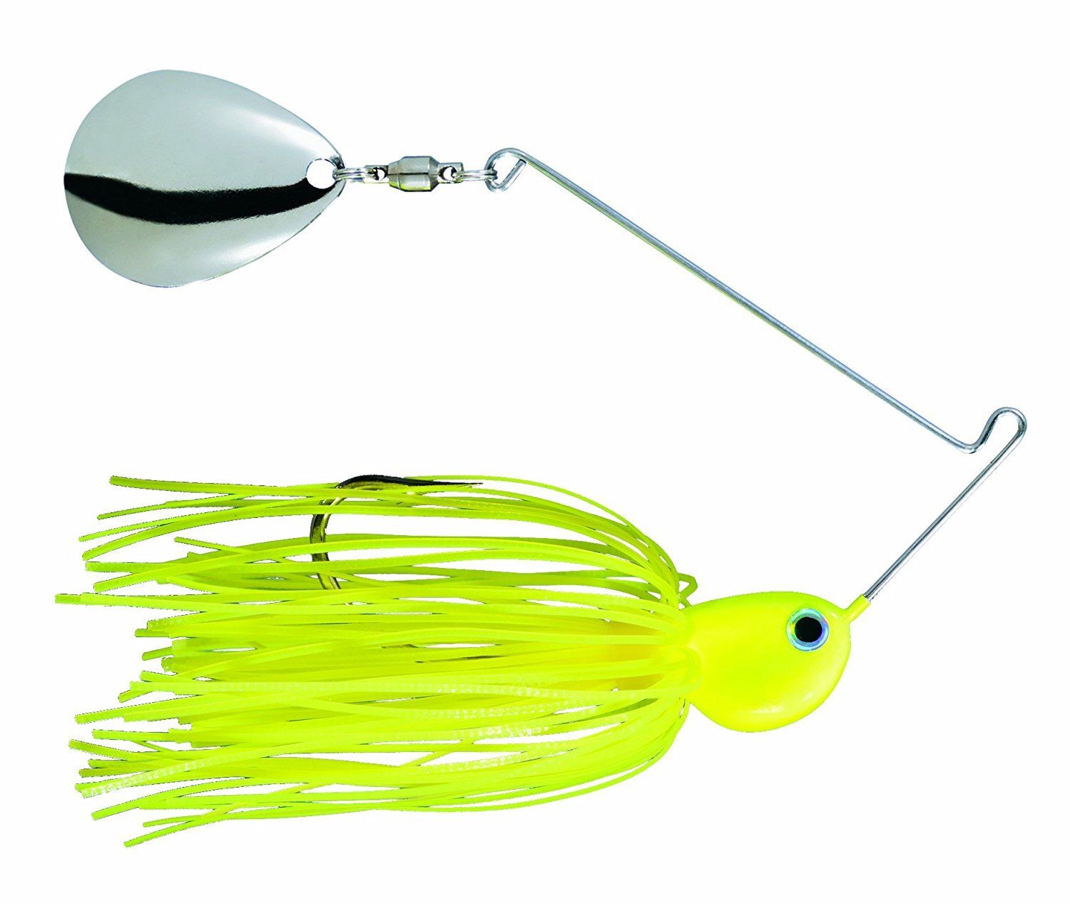 Strike King Potbelly Spinner Bait (Chartreuse, 3/8oz) Colorado Blades Lure