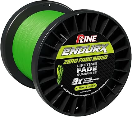 P-Line Endurx No Fade Braid 65lb 2500yd Electric Green