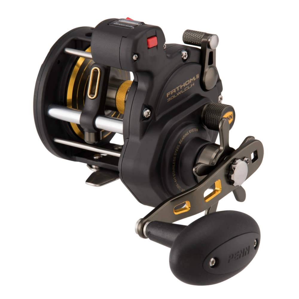 baitcasting reel without level wind Penn Fathom II FTHII30LWLC Level Wind Reel