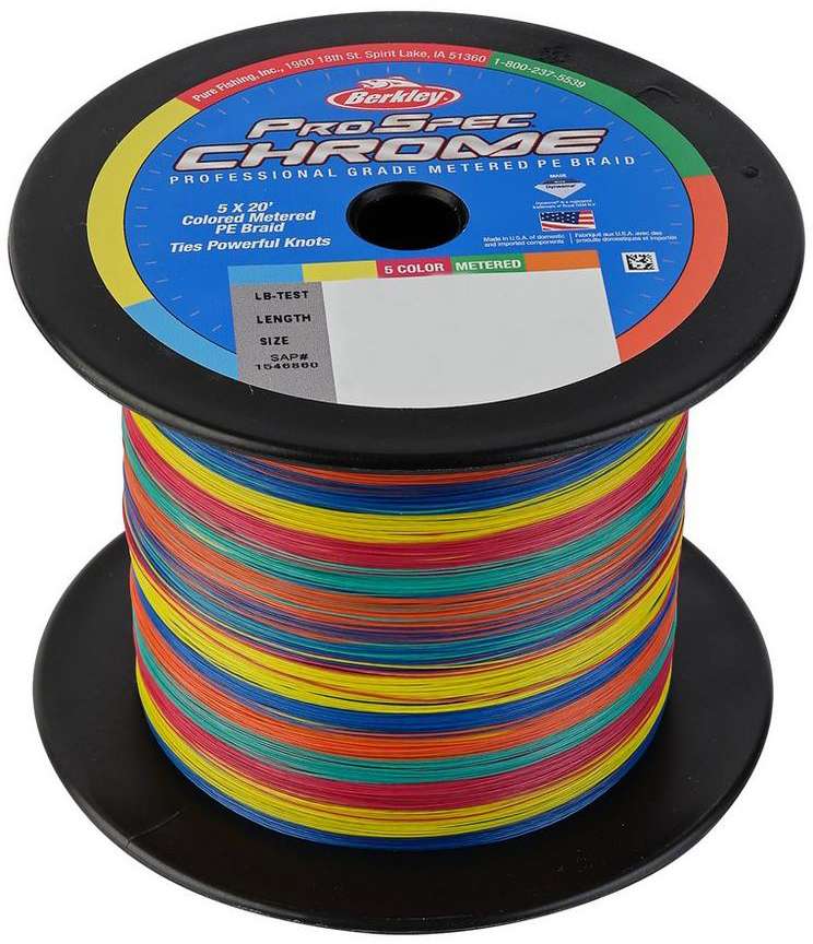 Berkley ProSpec Chrome 5x20' Metered Braid, Small Bulk 65