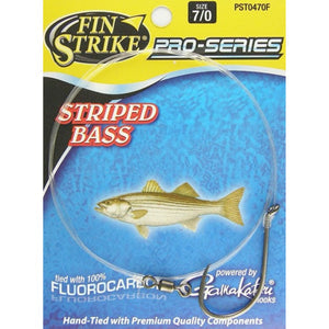 Fin Strike Pro Series Striped Bass Rig Octopus Hook, Swivel & Flouro