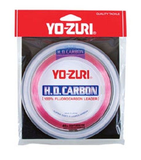 Yo-Zuri HD Carbon 100% Fluorocarbon Leader (15-200lb, 100yd, Disappearing Pink)