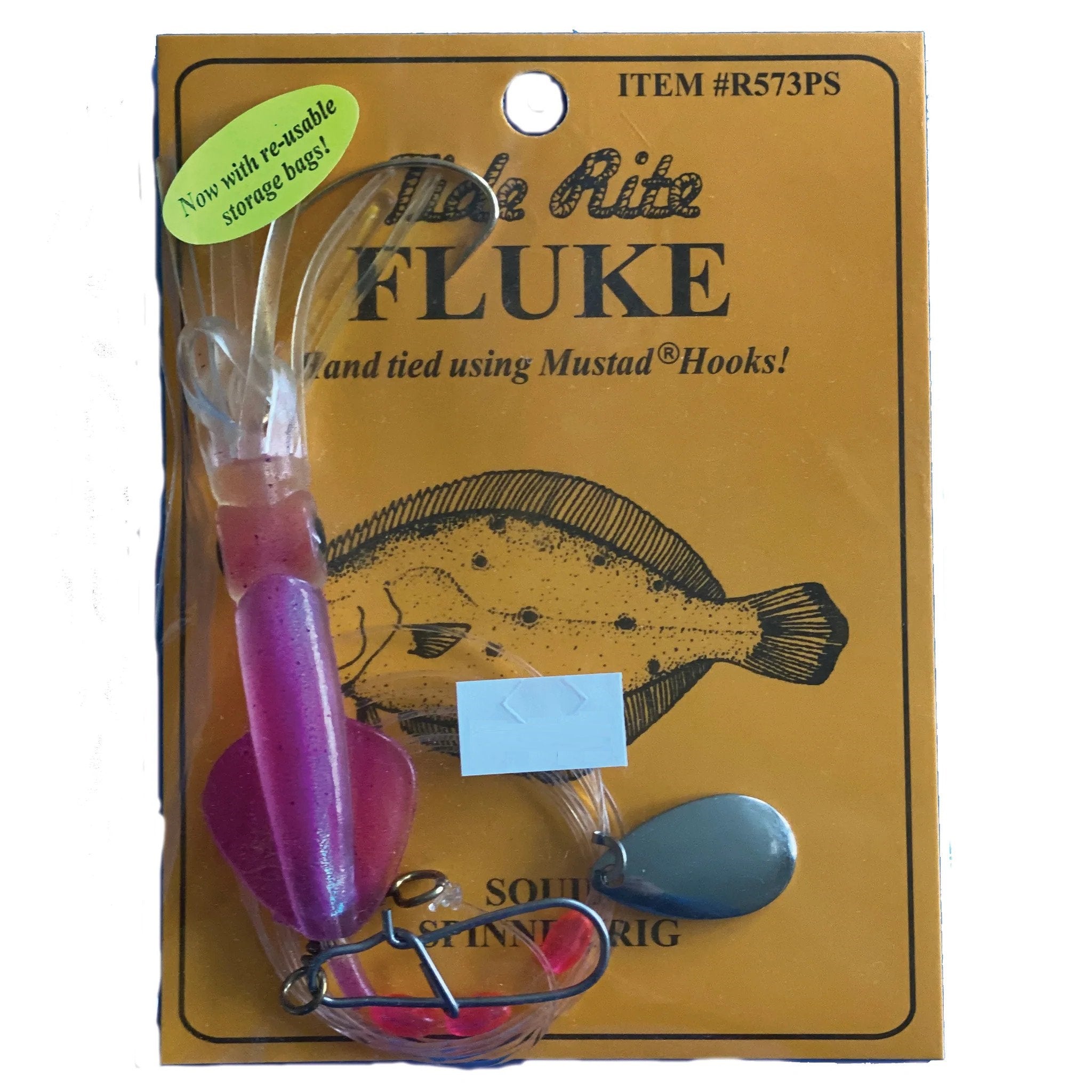 Tide Rite Doormat Fluke Rig - Pink Jumbo Squid - Samsu Hook