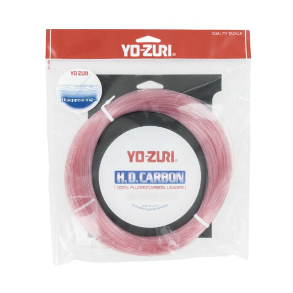 Yo-Zuri HD Carbon 100% Fluorocarbon Leader (15-200lb, 100yd, Disappearing Pink)