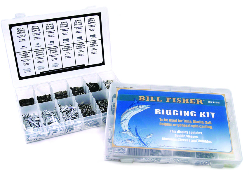 Billfisher Rigging Kit with Sleeves and Thimbles, with/without Crimper