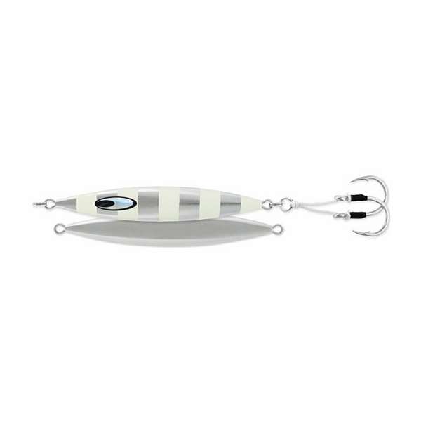 Daiwa Saltiga SLK Metal Jig, 9oz, 9/0 Assist Hooks, Zebra