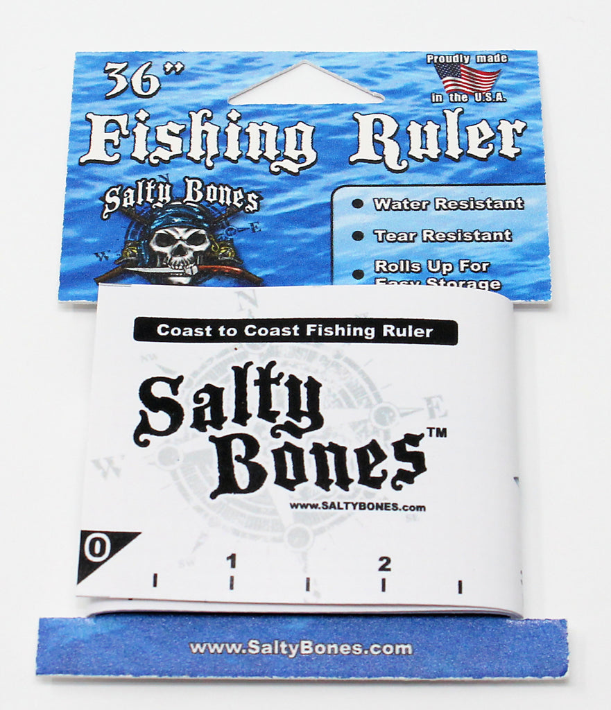 Salty Bones Roll Up Fishing Ruler Coast To Coast No Rules