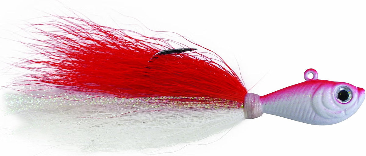 Spro Prime Bucktail Jigs Fluke (1/4oz - 8oz, Chart/Pink/Green/White)