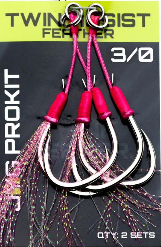 FishJig Double Feather Pair Assist Hooks For Jigging And Peche From Cftde,  $12.33