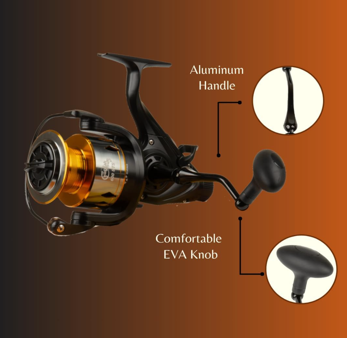 Catfish Pro Tournament Series Spinning Reel 600 STS - 5.2:1 Gear, 22lb Drag