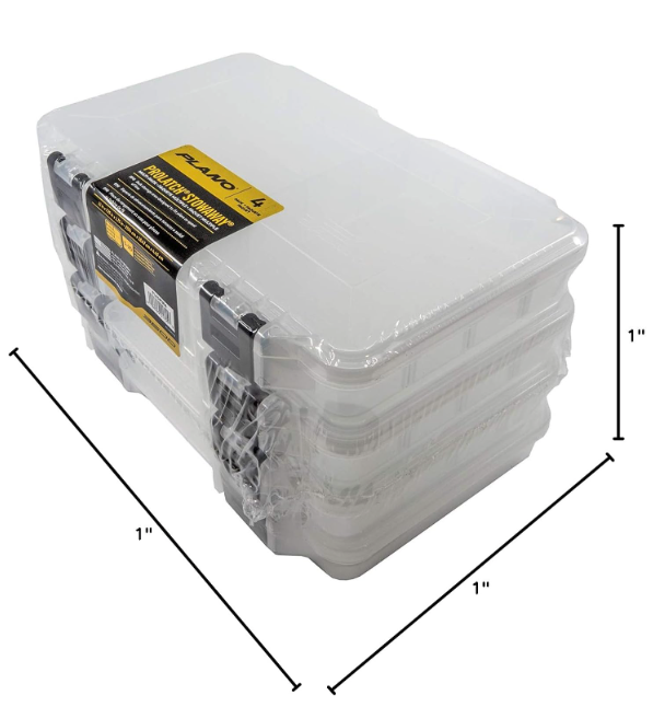 Plano ProLatch 3650 Stowaway Tackle Box 4-Pack, Clear