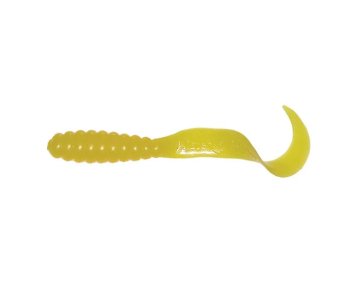 Mister Twister Teenie Curly Tail Grub, 2, Black, 20/Pack