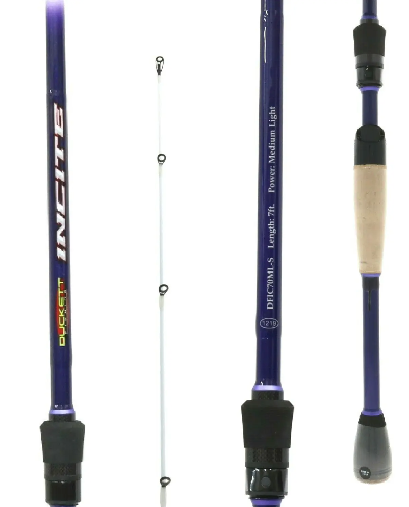 Duckett Fishing DFIC70ML-S Incite Spinning Rod, 7', Medium Light