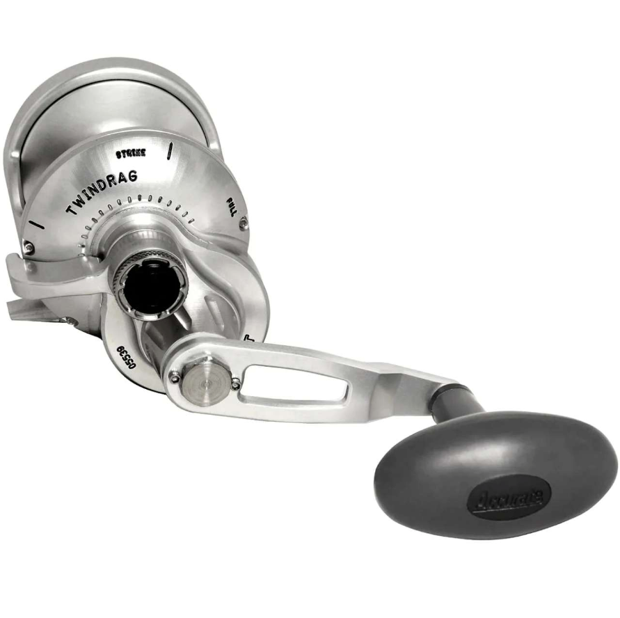 Accurate BV-500-S Valiant 500 Single Speed Reel, Silver, Right Hand