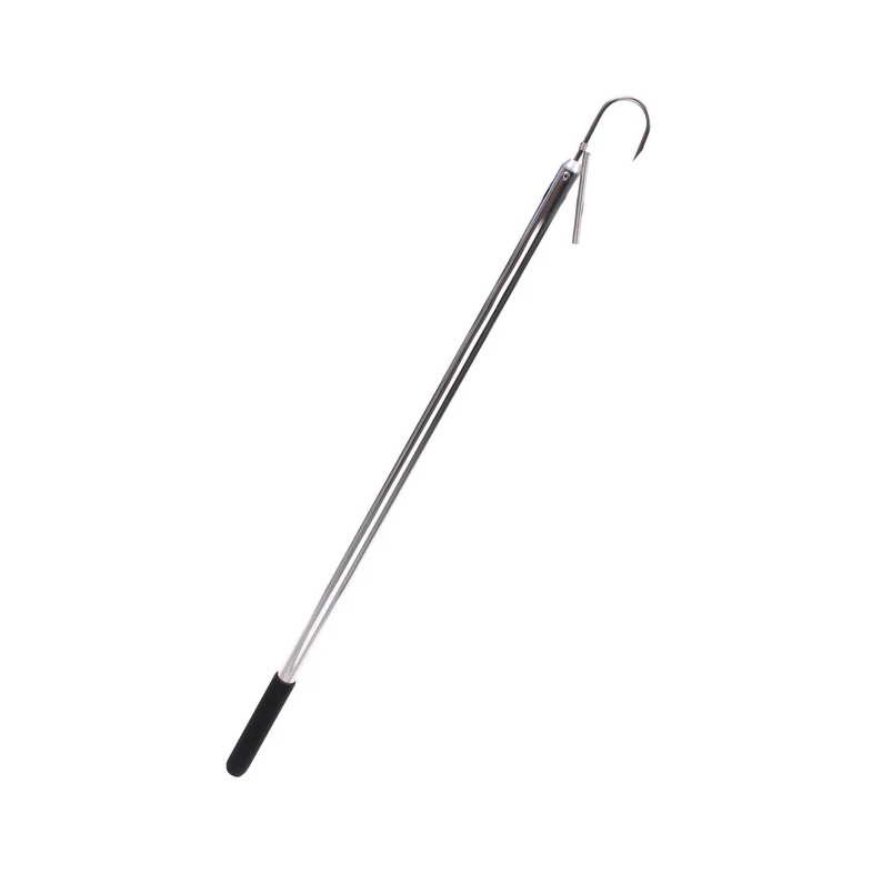 Sea Striker Anodized Aluminum Gaff, Silver, 3" Stainless Hook 6' Long
