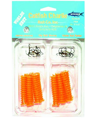 Catfish Charlie Dip Bait Worm, 12pk