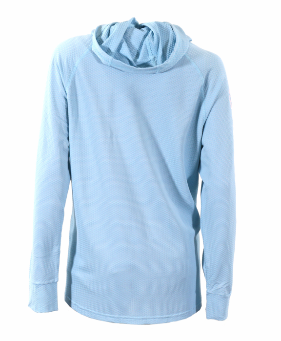 Blackfish Women's CoolCharge UPF Angler Sun Hoodie - Sky Blue