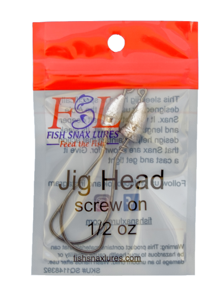 Fish Snax Lures Twistlock Sledhead Jig 1/2 oz 2 Pack