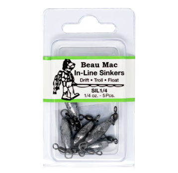 Beau-Mac Sinker In-Line W/Crane Swivels 1/4oz