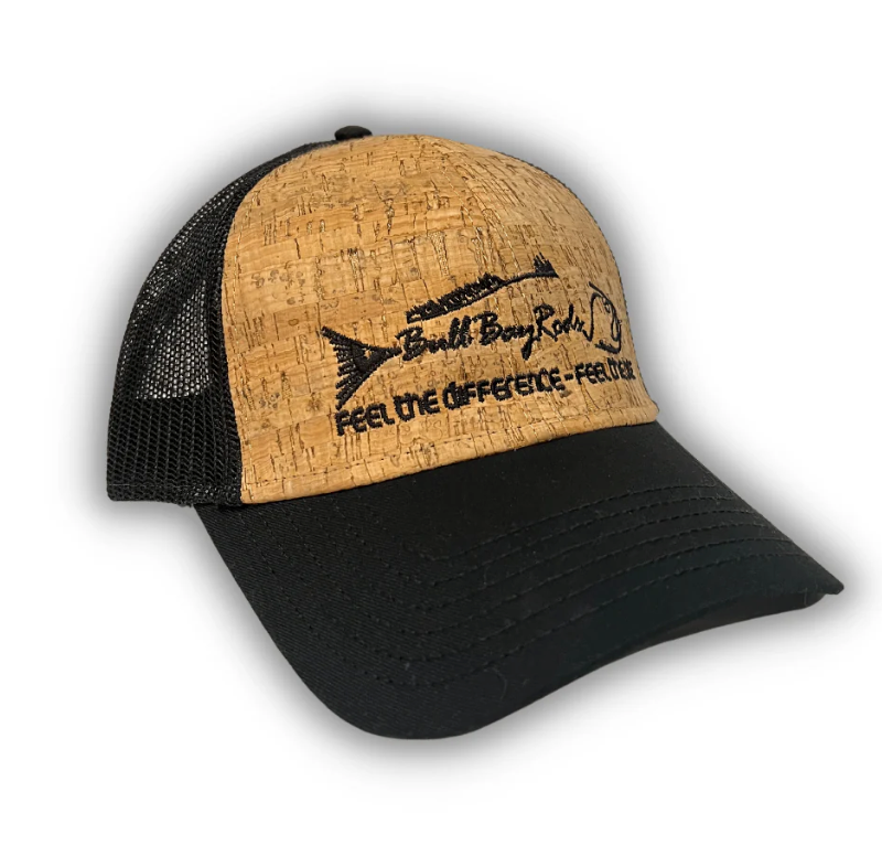 Bull Bay Rods Classic Cork Trucker Hat Bull Bay Logo