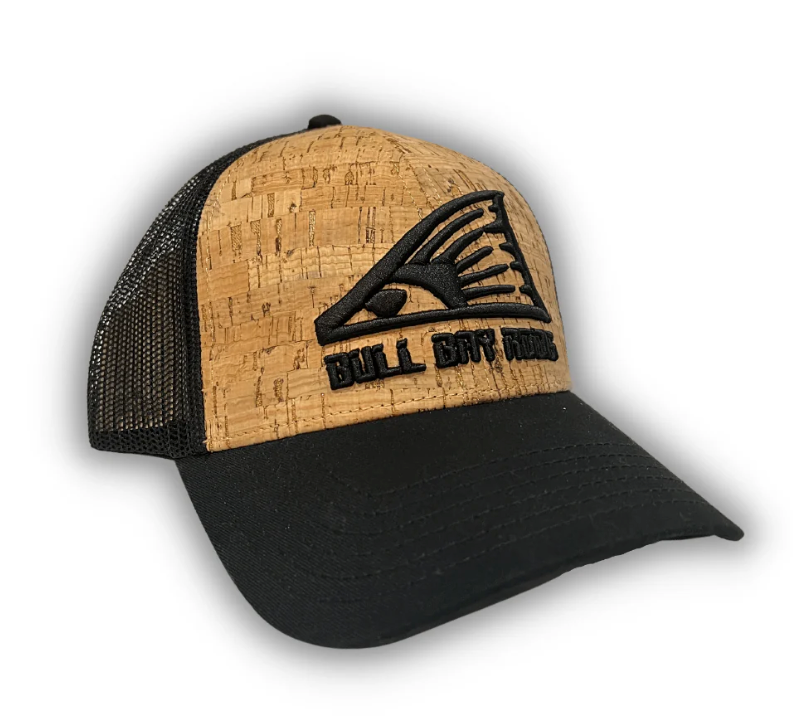 Bull Bay Rods Classic Cork Trucker Hat Redtail BBR Logo