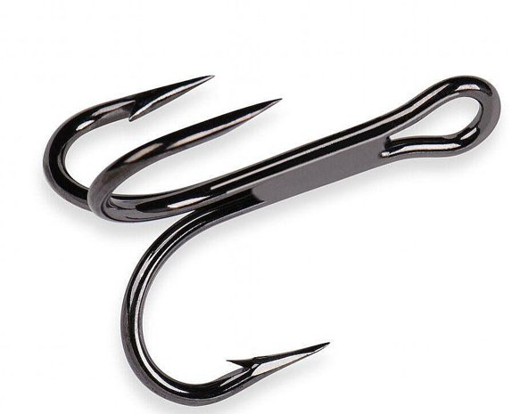 Mustad Kingfish Treble Hook, Size 2, 4X Strong, Ringed Eye