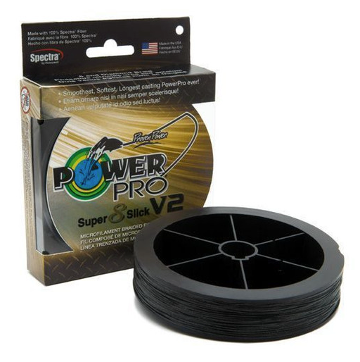 Power Pro Super Slick V2 8 Strand Braided Line, 3000yd 30lb Onyx