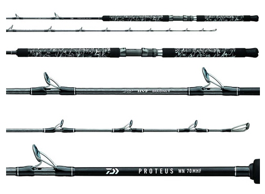 Daiwa PRWNC70HFS Proteus WN Boat Rods, 7' Heavy Action, Fast Taper