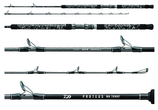 Daiwa PRWNC70MHF Proteus WN Boat Rods, 7' Med Heavy Action, Fast