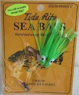 Tide Rite Skirted Seabass Rig Chartreuse