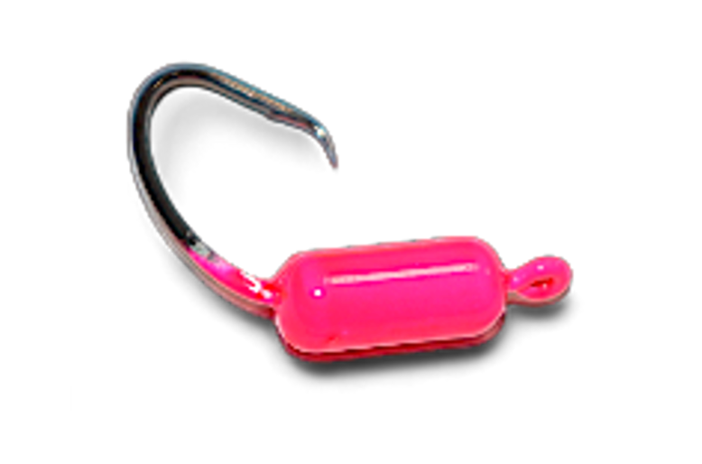 Hookup Lures Flag Finder Circle Hook Yellowtail Jig Pink 1/8oz 5 pack