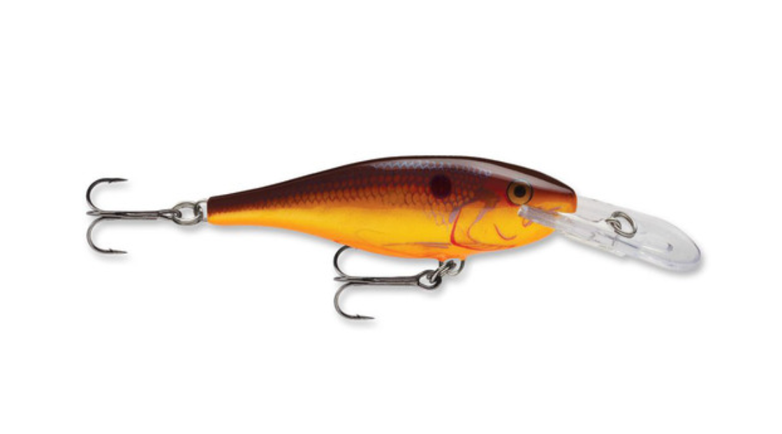 Rapala Shad Rap 06 Fishing Lure, 2 1/2", 1/4oz, Crawdad