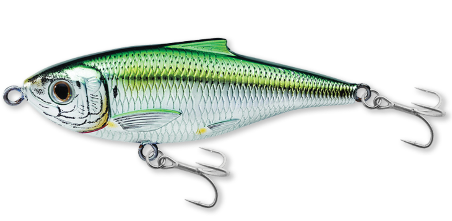 LiveTarget Scaled Sardine Twitchbait, 0-1', 3 1/2", 11/16 oz, 933 Silver/Green