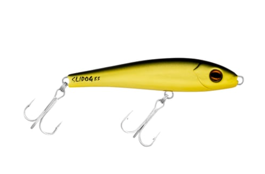 Halco Slidog 85 #H51 Chrome Gold Black Back 3 1/4", 1/2oz