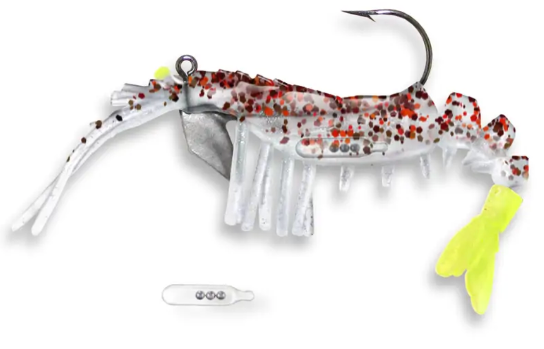 Egret Baits Vudu Rattler Shrimp 3.5'' Rattl 2pk 1/4oz