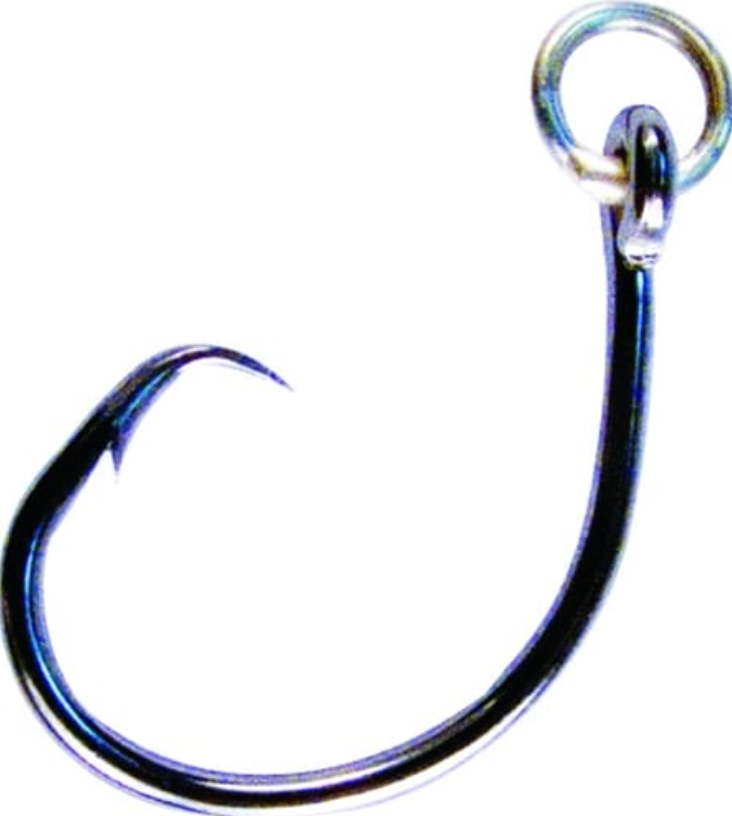 Mustad Ringed Demon Offset Circle 4X Strong - Black Nickel