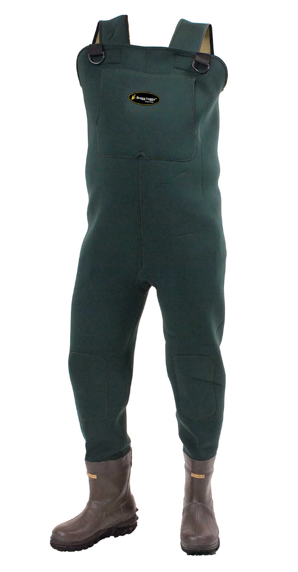 Frogg Toggs Amphib Neoprene Cleated Bootfoot Chest Wader, Forest Green