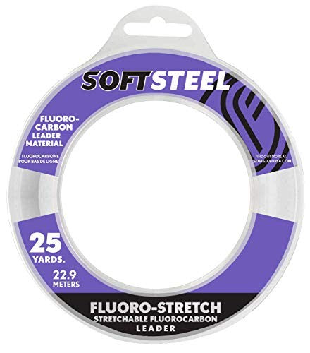 Soft Steel Fluoro-Stretch Stretchable Fluorocarbon Leader 25yd 100lb
