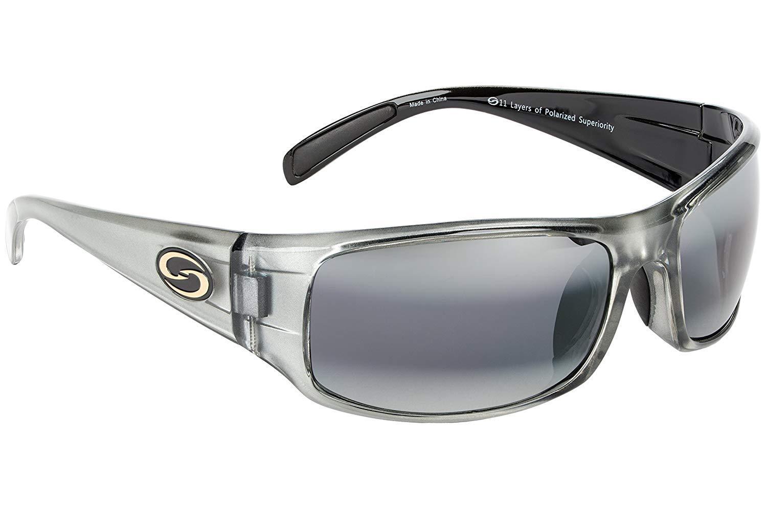 Strike King SG-S1158 Okeechobee Sunglasses Gray Clear Gray/Black Frame Full Rim