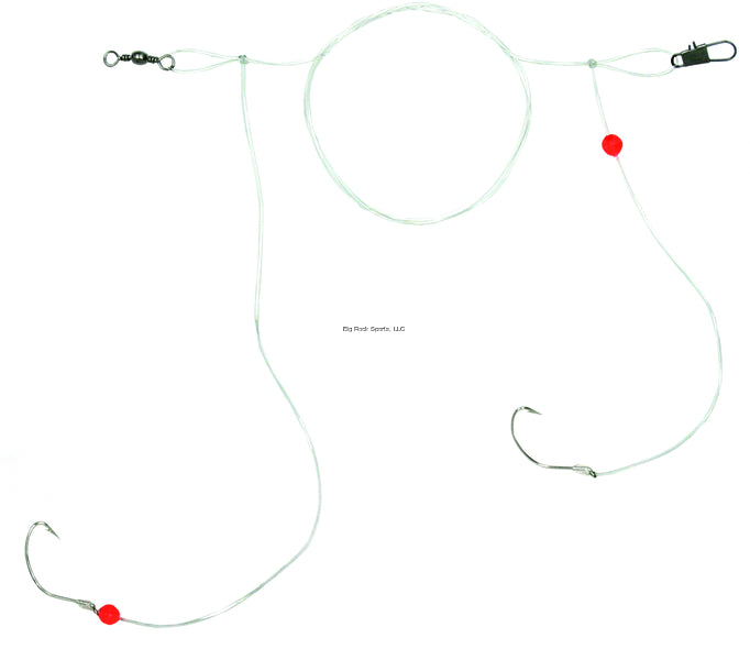 Sea Striker Spot/Mullet/Pompano Rig 2-Drop #6 Nickel Wide Gap Hooks