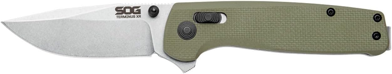 SOG Terminus XR Folding Knife, G10, Olive Drab