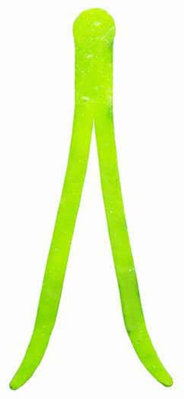 Otter Straight Split Tails 5" Chartreuse 10/jar