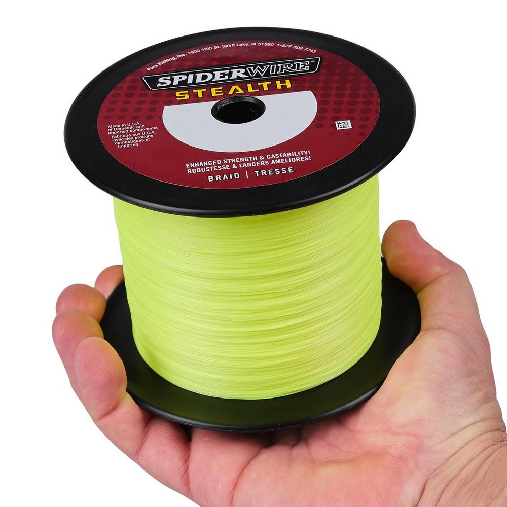 Spiderwire Stealth Braided Superline [1500 Yards, Moss Green/Yellow]