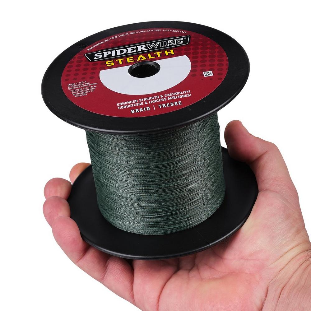 Spiderwire Stealth Braided Superline [1500 Yards, Moss Green/Yellow]