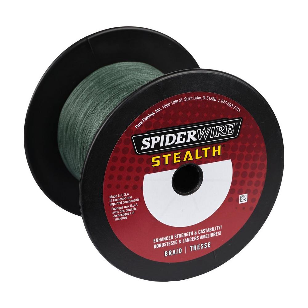 Spiderwire Stealth Braided Superline [1500 Yards, Moss Green/Yellow]