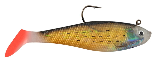 Hurricane Swim Shad 4" Gold Mullet/Red Tail