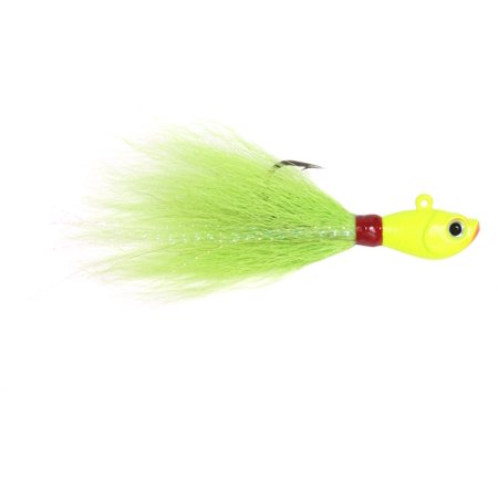 Sea Striker Bucktail Jig 1/2 oz, Holographic Eyes, Blk